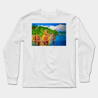 Portofino. Lake at the foot of the Alps Long Sleeve T-Shirt